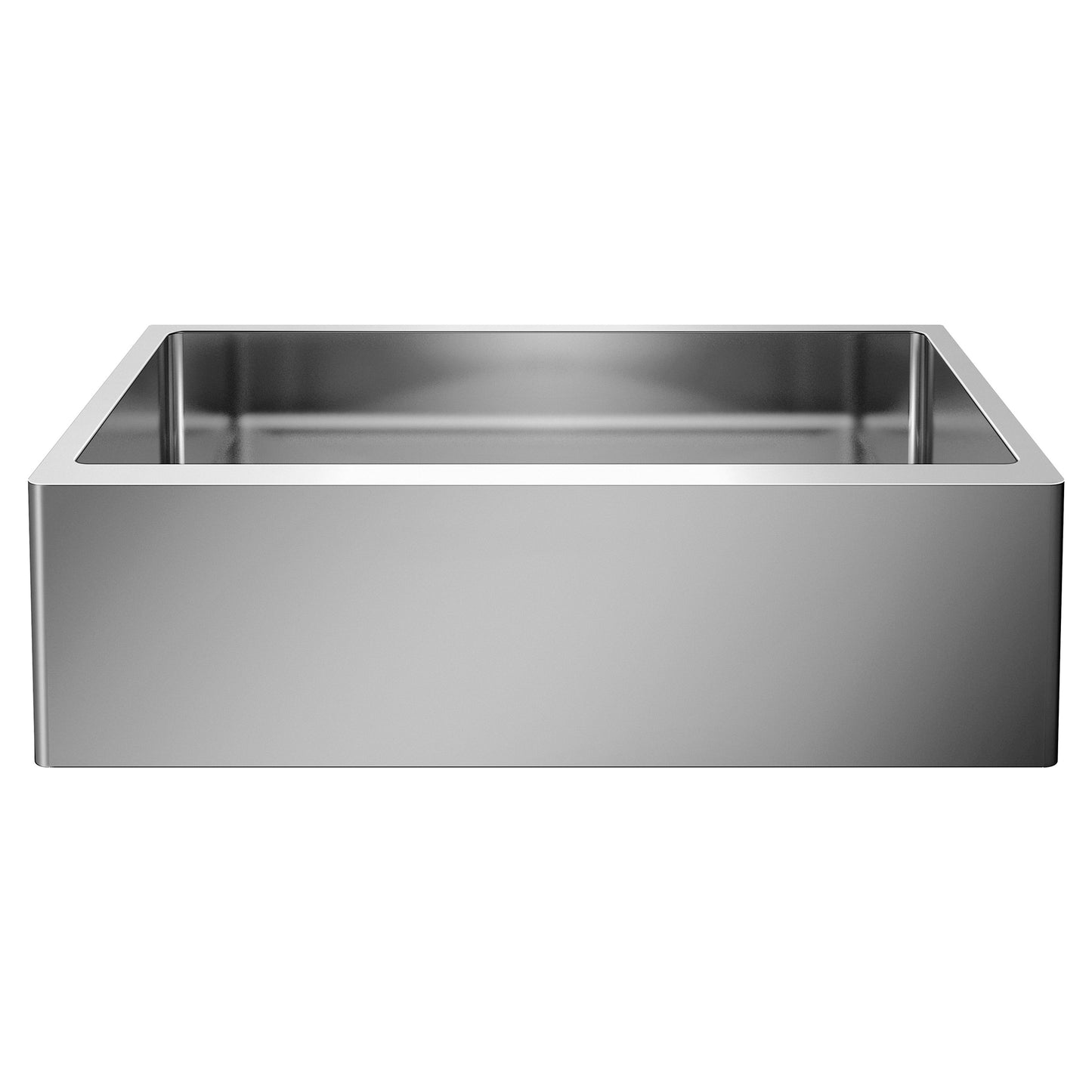BLANCO Quatrus R15 32" Single Bowl Apron-Front Stainless Steel Farmhouse Sink in stainless steel finish.