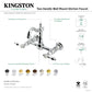 Kingston KS2443TAL Tudor Two-Handle Wall Mount Bridge Kitchen Faucet, Antique Brass features solid brass construction and a unique design.