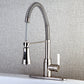 Gourmetier GSY8878CTL Continental Single-Handle Deck-Mount Pre-Rinse Kitchen Faucet, Brushed Nickel