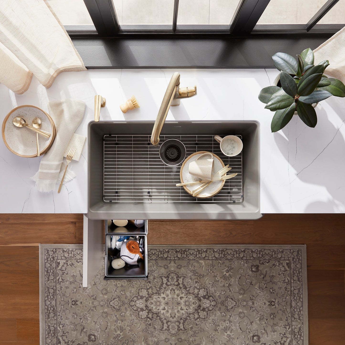 BLANCO Ikon SILGRANIT 33" Single Bowl Apron-Front Farmhouse Sink