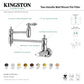 Kingston Brass KS3103BAL Heirloom Wall Mount Pot Filler Faucet, Antique Brass in a durable design with solid brass construction