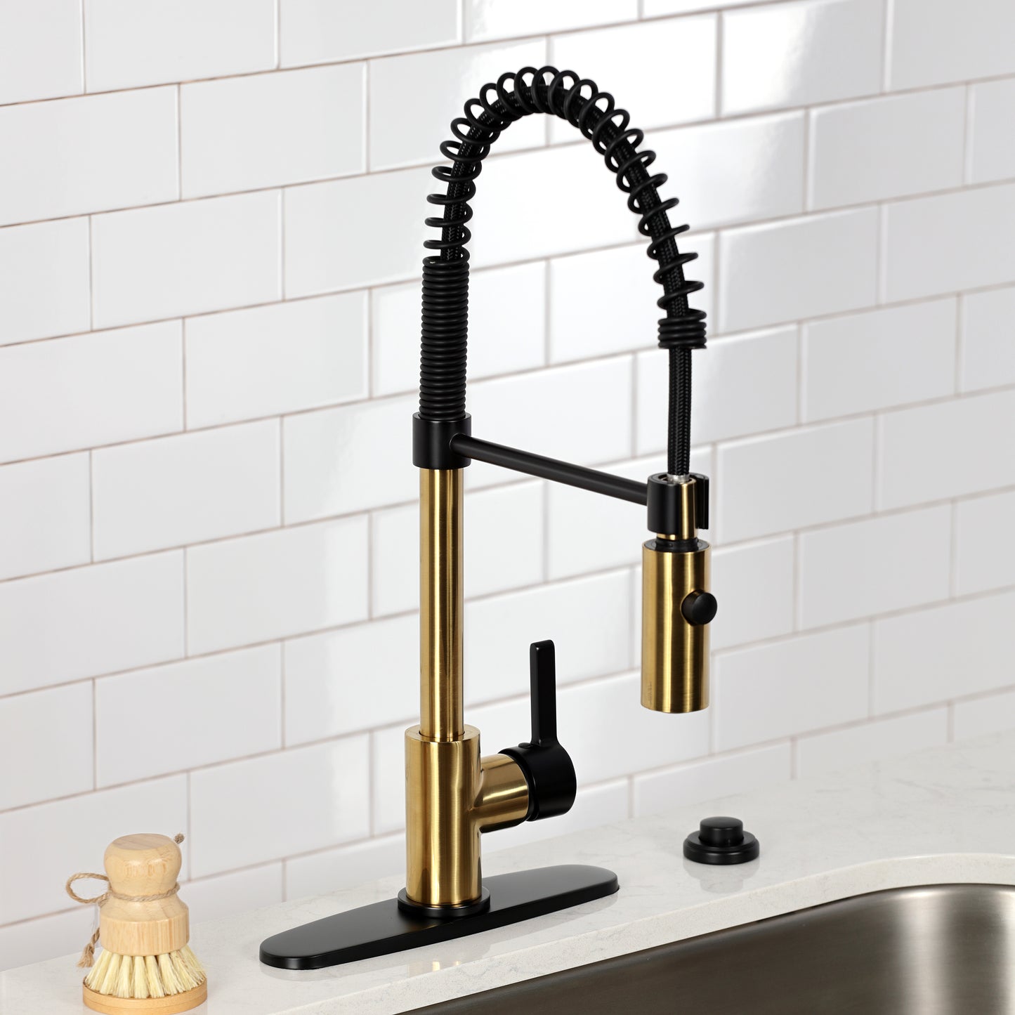 Kingston Brass LS877CTLAB Continental Pre-Rinse Kitchen Faucet