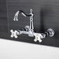 Kingston KS1263PX Heritage Two-Handle Wall Mount Bridge Kitchen Faucet, Antique Brass