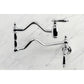 Kingston Brass KS2107AL Heritage Wall Mount Pot Filler Faucet, Brushed Brass in a stylish chrome finish.