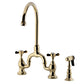 Kingston KS7798BEXBS Essex Bridge Kitchen Faucet with Brass Sprayer, Brushed Nickel