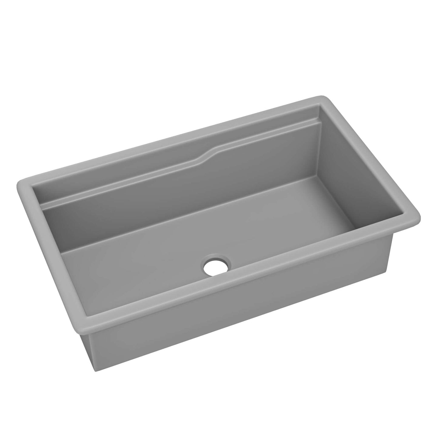 Alfi 32" Dual Mount Fireclay Workstation Kitchen Sink - ABFS3219SUD in gray color, showcasing its spacious bowl design.