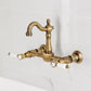 Kingston KS2443BPL Bel-Air Two-Handle Wall Mount Bridge Kitchen Faucet, Antique Brass
