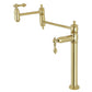 Kingston Brass KS3703AL Restoration Deck Mount Pot Filler Faucet, Antique Brass in polished brass finish