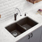 BLANCO Diamond SILGRANIT 33" 50/50 Double Bowl Dual Mount Kitchen Sink