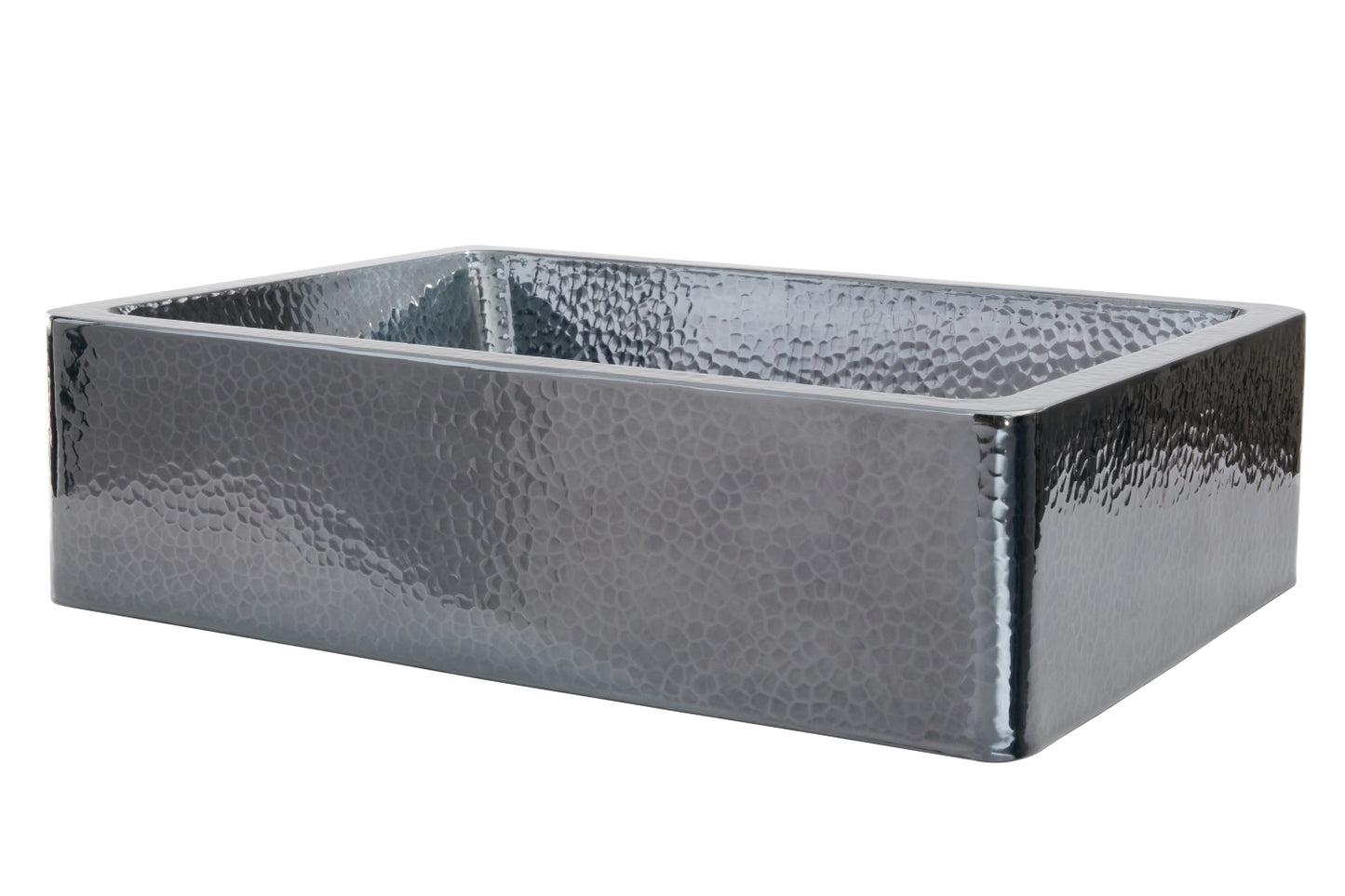 Thompson Coroneo 22" Hammered Black Nickel Rectangular Bathroom Sink - MBN - view 2