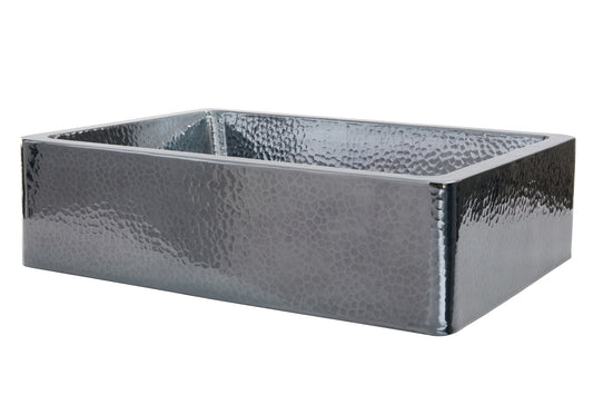 Thompson Coroneo 22" Hammered Black Nickel Rectangular Bathroom Sink - MBN - view 2