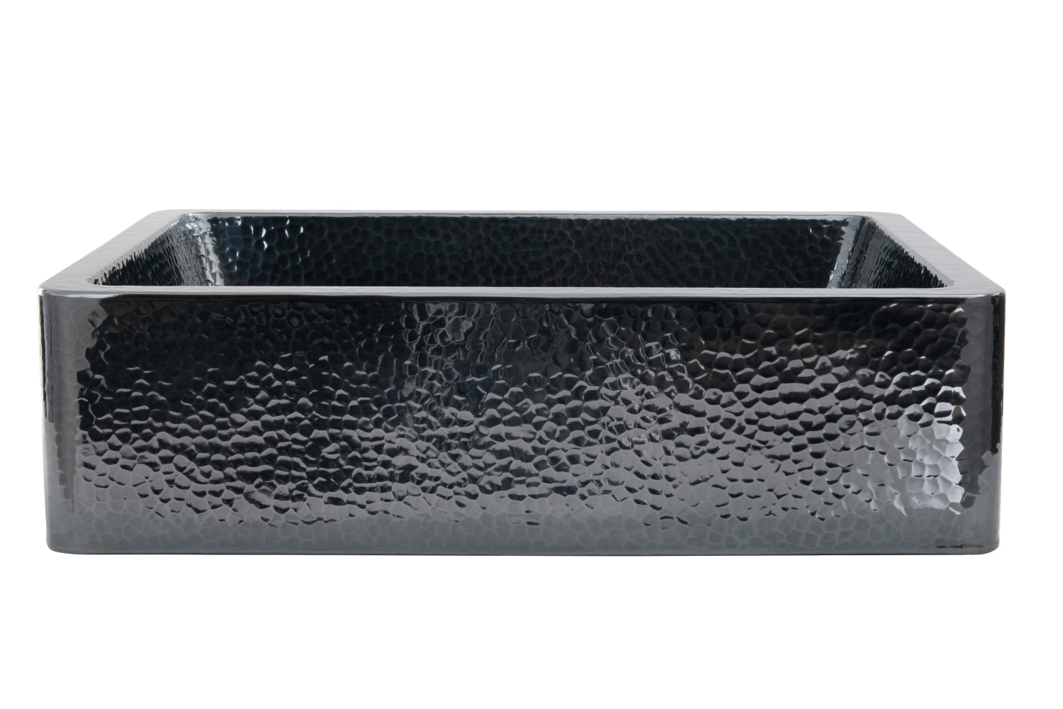 Thompson Coroneo 22" Hammered Black Nickel Rectangular Bathroom Sink - MBN