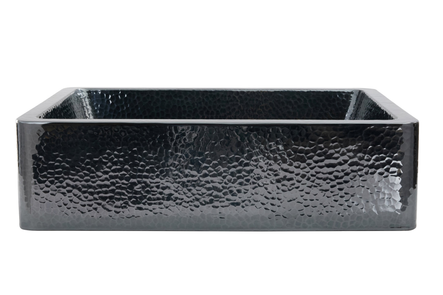 Thompson Coroneo 22" Hammered Black Nickel Rectangular Bathroom Sink - MBN