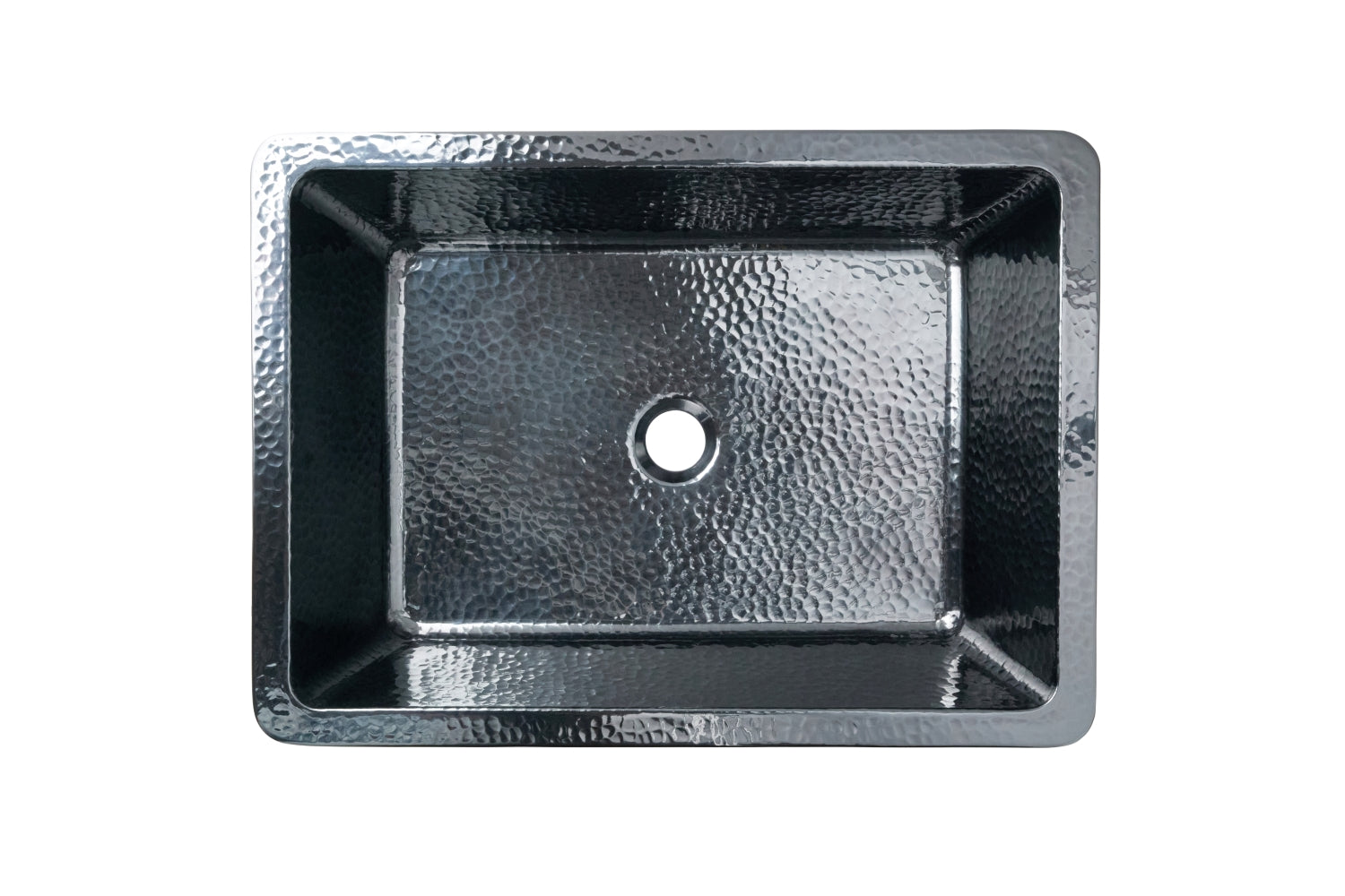 Thompson Coroneo 22" Hammered Black Nickel Rectangular Bathroom Sink - MBN - view 3