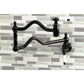 Kingston Brass KS2107PL Heritage Wall Mount Pot Filler Faucet, Brushed Brass on stylish kitchen backsplash