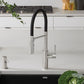 BLANCO Catris Flexo Semi-Pro Pull-Down Dual-Spray Kitchen Faucet in modern kitchen setting with black hose