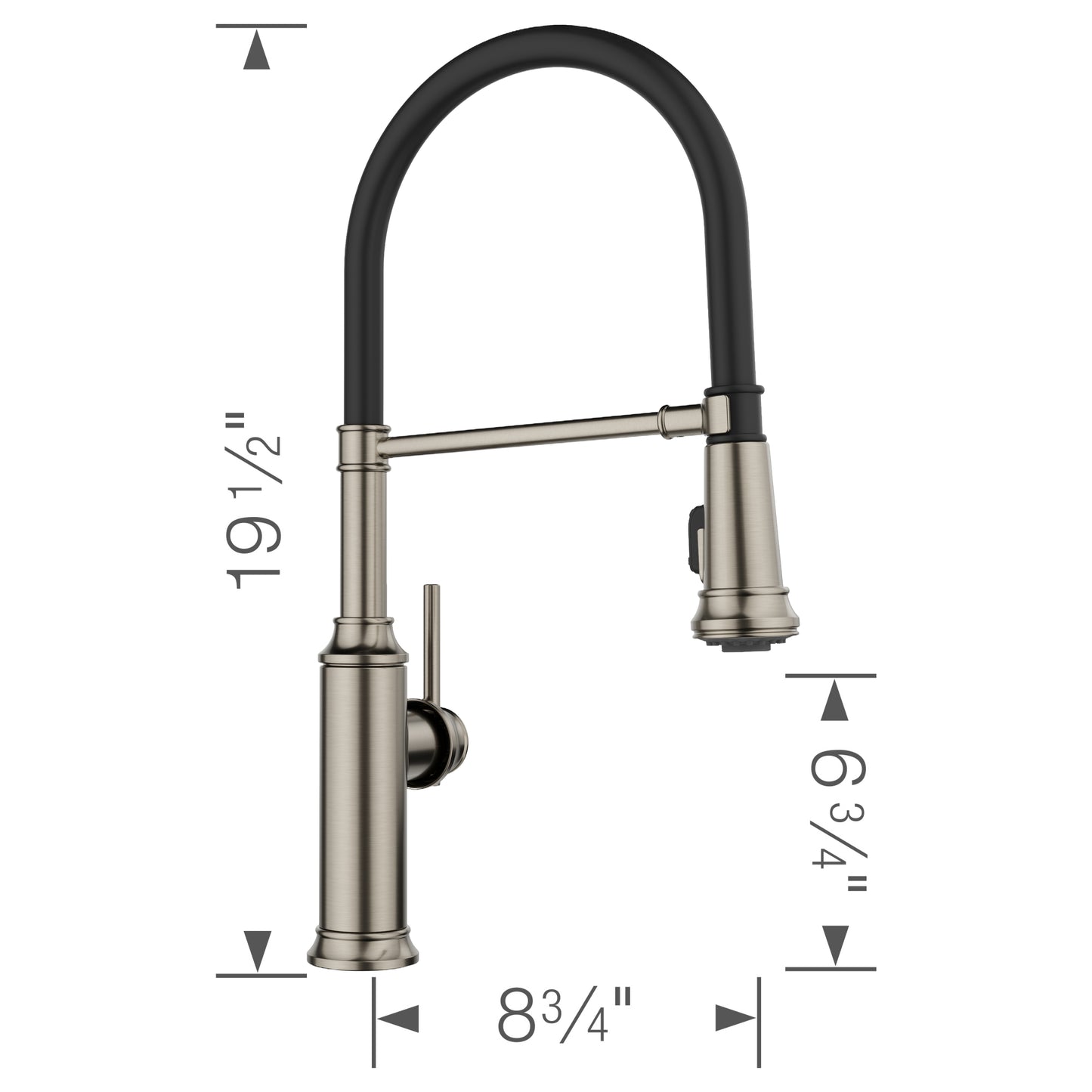 BLANCO Empressa Semi-Pro Pull-Down Dual-Spray Kitchen Faucet
