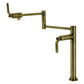 Kingston Brass KS4703KL Whitaker Deck Mount Pot Filler Faucet, Antique Brass with foldable swing arms