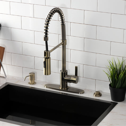 Kingston Brass LS877CTLAB Continental Pre-Rinse Kitchen Faucet