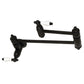Kingston Brass KS3103PL Restoration Wall Mount Pot Filler Faucet, Antique Brass with matte black finish and dual handles.