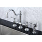Kingston KS3798BLBS Restoration Bridge Kitchen Faucet with Brass Sprayer, Brushed Nickel