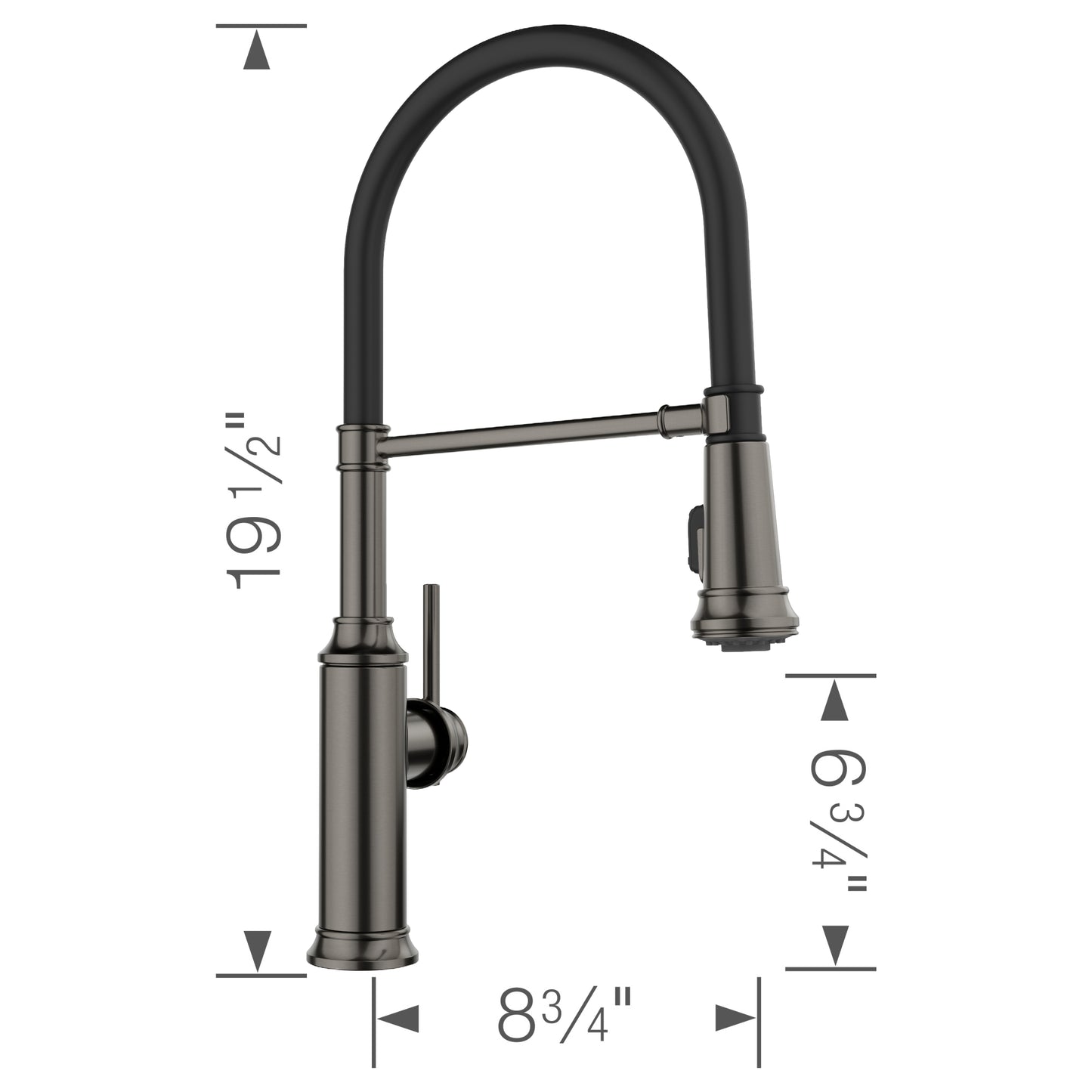BLANCO Empressa Semi-Pro Pull-Down Dual-Spray Kitchen Faucet