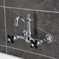 Kingston KS2443PKX Duchess Two-Handle Wall Mount Bridge Kitchen Faucet, Antique Brass