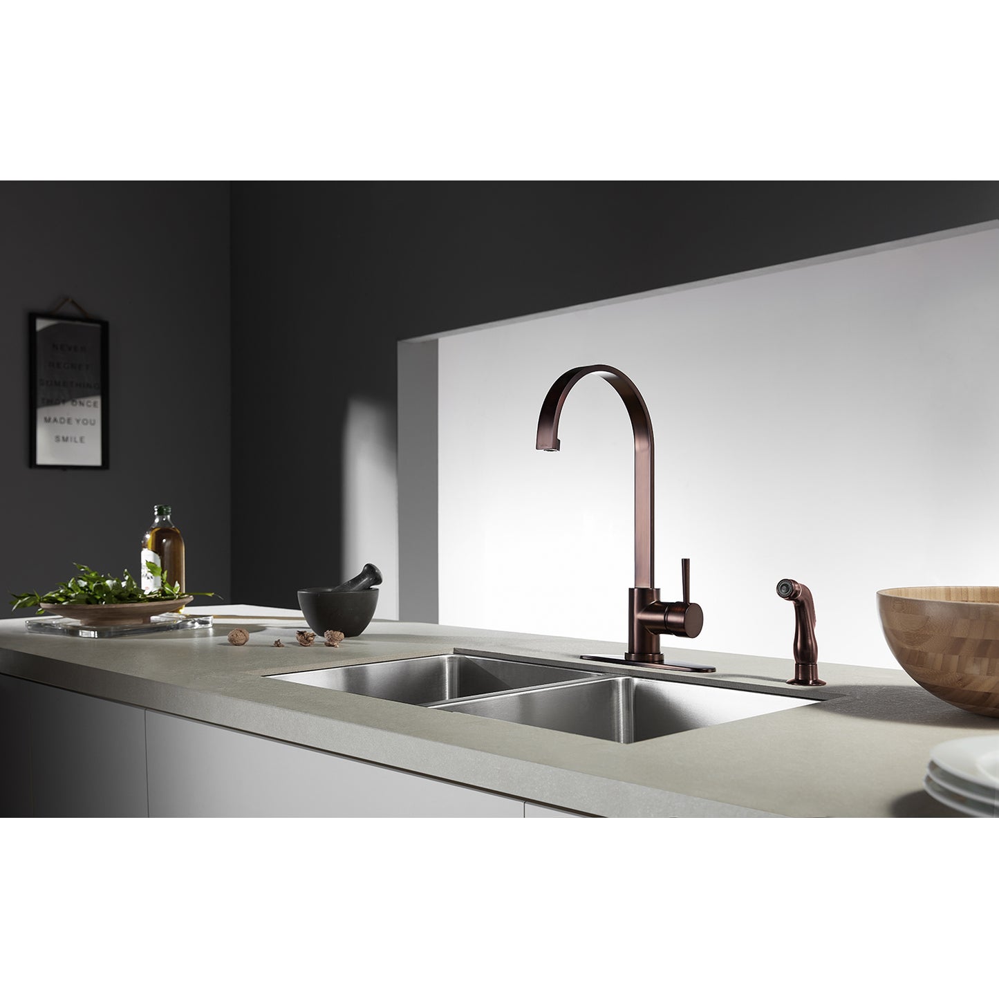 Kingston Brass LS8713DLSP Concord Kitchen Faucet with Side Sprayer