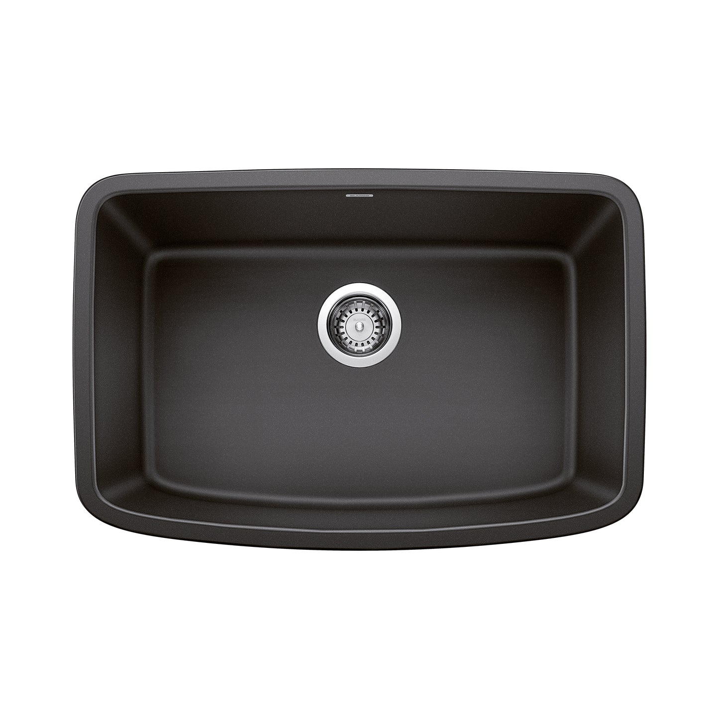 BLANCO Valea SILGRANIT 27" Single Bowl Undermount Kitchen Sink, ergonomic design with curved basin and sleek finish.