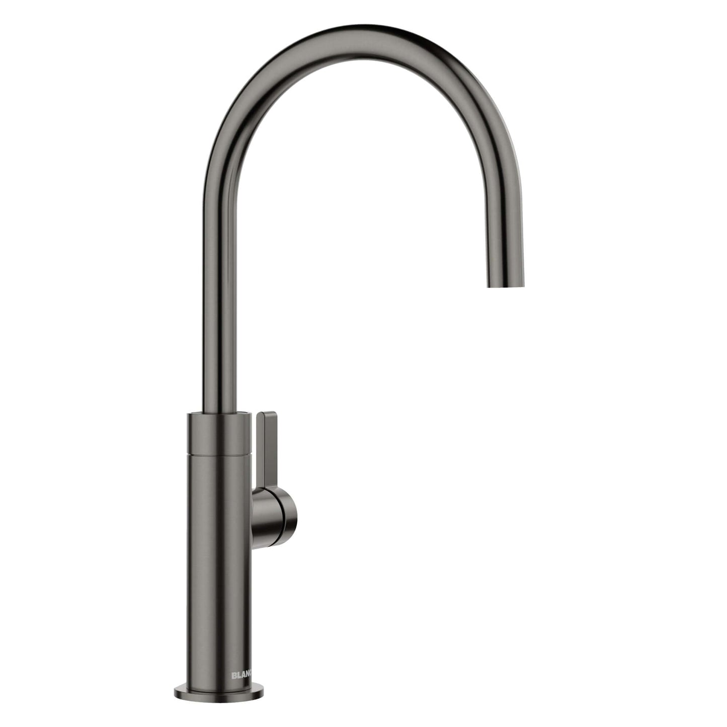 BLANCO Culina II High Arc Beverage Faucet Compatible with Reverse Osmosis Systems in Satin Dark Steel finish.