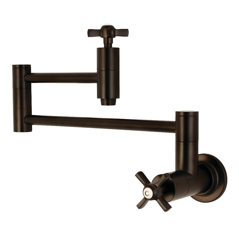 Kingston Brass KS8103ZX Millennium Wall Mount Pot Filler Faucet, Antique Brass with oil rubbed bronze finish