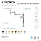 Kingston Brass KS3703RKZ Wendell Deck Mount Pot Filler Faucet with Knurled Handle, Antique Brass