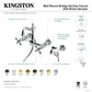Kingston KS2443AXBS Heritage Two-Handle Wall Mount Bridge Kitchen Faucet with Brass Sprayer, Antique Brass