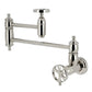 Kingston Brass KS3103RX Belknap Wall Mount Pot Filler Faucet, Antique Brass in polished nickel finish