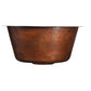 Hand-hammered aged copper finish on the Thompson De La Cruz round bar sink, KPU-1708BC