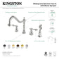 Kingston Brass KB1797TALBS Tudor Double-Handle Widespread Kitchen Faucet with Brass Sprayer, Brushed Brass