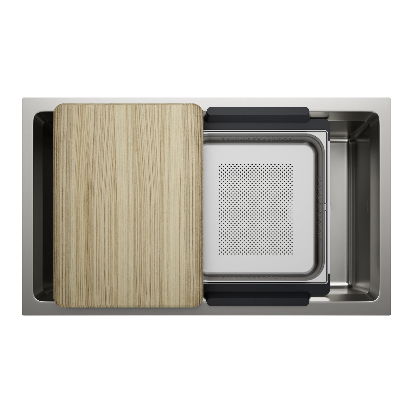 BLANCO Inteos 33" Single Bowl Reversible Undermount Stainless Steel Workstation Kitchen Sink with cutting board and accessories