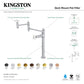 Kingston Brass KS370PXAC Restoration Deck Mount Pot Filler Faucet, Antique Copper with dual swing joints and cross handles.