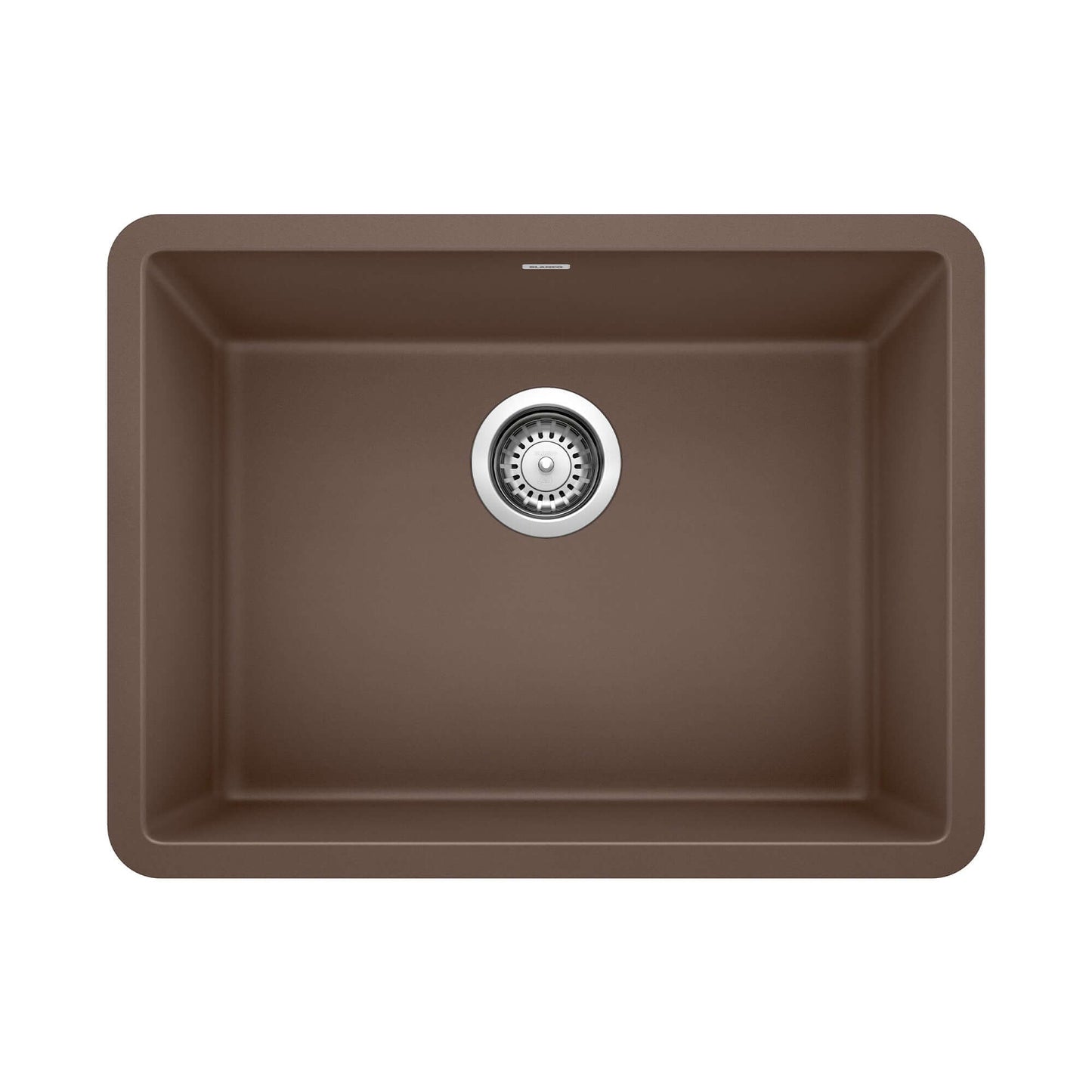BLANCO PRECIS 24" SILGRANIT Compact Undermount Sink in Café color, perfect for small kitchens and prep zones.