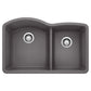 BLANCO Diamond SILGRANIT 32" 60/40 Double Bowl Undermount Kitchen Sink