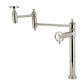 Kingston Brass KS3703RX Belknap Deck Mount Pot Filler Faucet, Antique Brass with polished nickel finish.