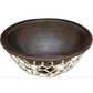 Thompson Manzanillo 16" Hammered Aged Copper Round Bathroom Sink - NPCS-BC