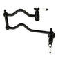 Kingston Brass KS2107BPL Bel-Air Wall Mount Pot Filler Faucet, Brushed Brass in matte black with white porcelain levers