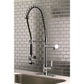 Gourmetier LS8503CTL Continental Single-Handle Deck-Mount Pre-Rinse Kitchen Faucet with Pot Filler, Brushed Brass