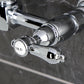 Kingston KS2443BAL Heirloom Two-Handle Wall Mount Bridge Kitchen Faucet, Antique Brass cold water handle detail