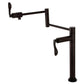 Kingston Brass KS4700DFL NuWave Deck Mount Pot Filler Faucet, Matte Black in oil rubbed bronze finish
