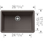 BLANCO PRECIS 27" SILGRANIT Single Bowl Undermount Sink