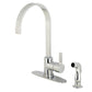 Kingston Brass LS8713CTLSP Continental Kitchen Faucet with Side Sprayer