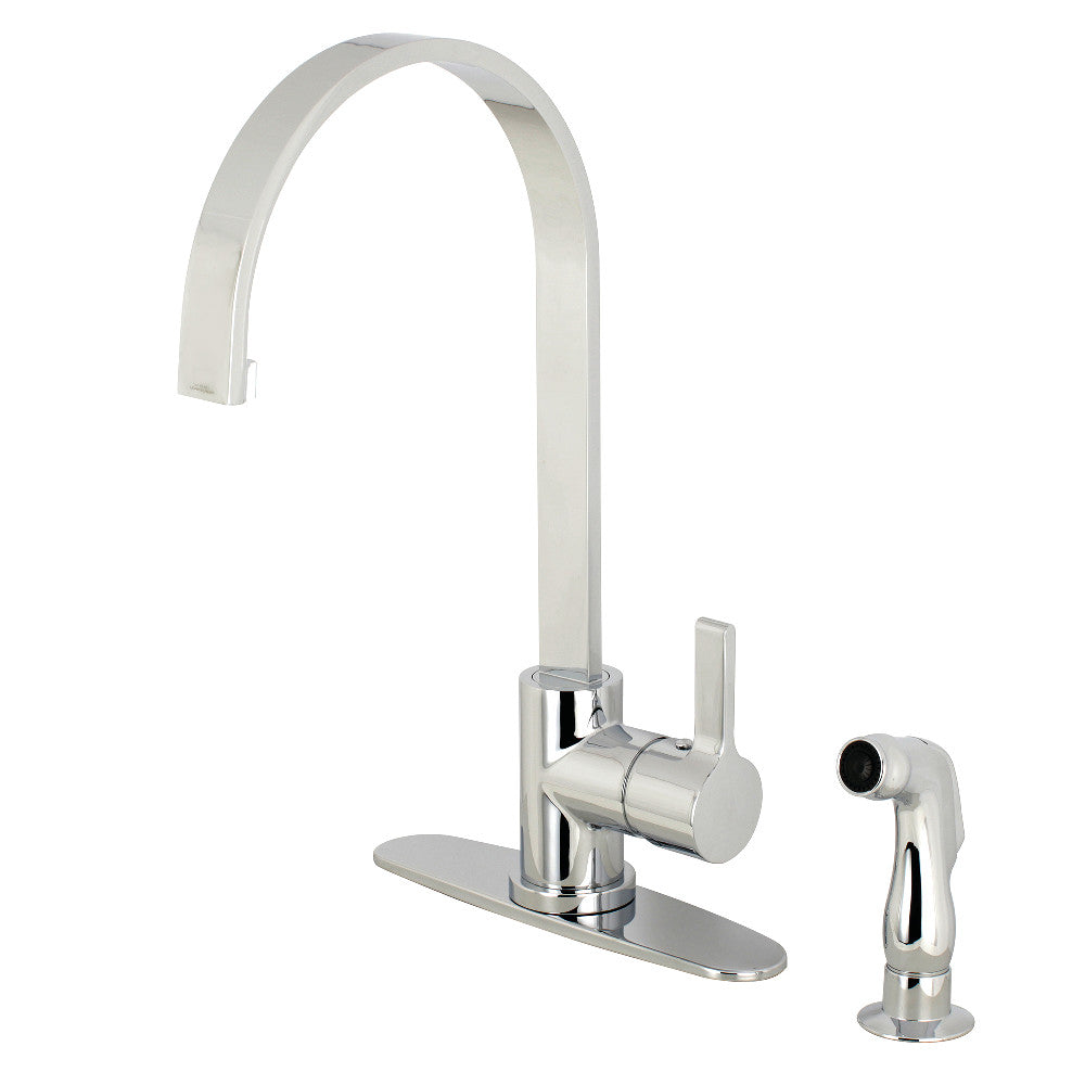 Kingston Brass LS8713CTLSP Continental Kitchen Faucet with Side Sprayer