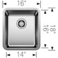 BLANCO Formera 16" Undermount Stainless Steel Bar Sink